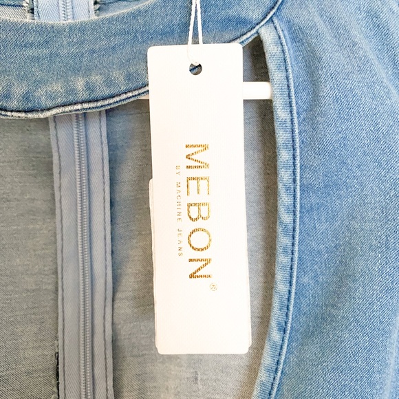 Lola Chic Boutique Women’s “Meborn” Denim Dress! NWT! - Picture 2 of 5